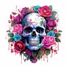 Floral Skull Sublimation Clipart 1 | 300 DPI JPEG Transparent PNG | 4096 x 4096 Pixels | 13.65 x 13.65 Inches | Digital Download